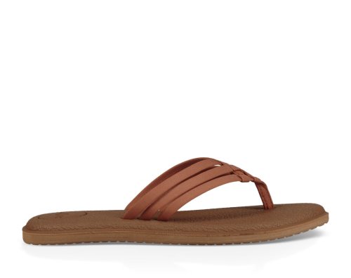 Sanuk Yoga Salty - Sanuk Flip Flops Womens Brown - Philippines DRHJNP825